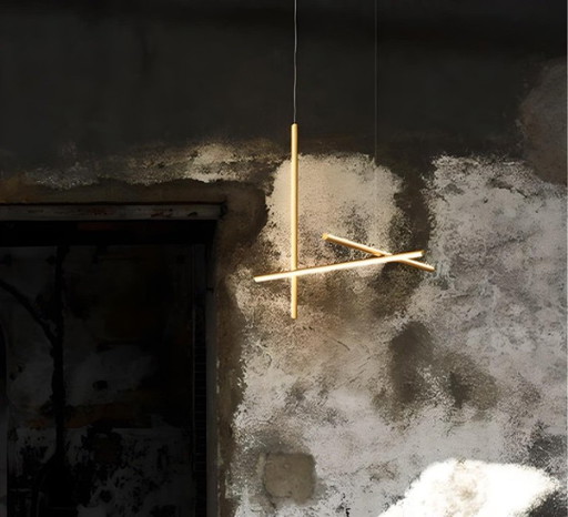 Paire Suspensions Flos Coordinates S1 Gold – Michael Anastassiades – hanglampen, Aluminium (photo 2 of 13)