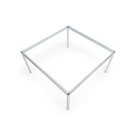 Knoll Vintage Coffee Table Glass Chrome 70s square 75x75 (photo 3 of 6)