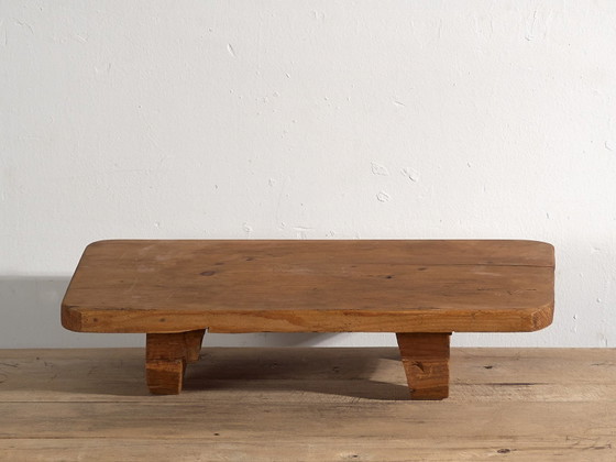 Antique low square table (c.1920) #9, Side tables, Wood, Brown, Rustic (photo 16 of 19)