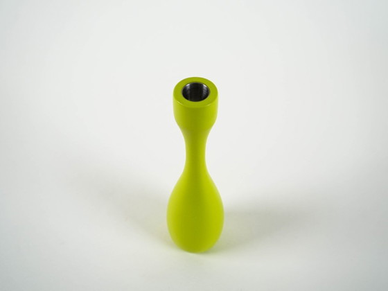 Image 1 of Limekleurige kandelaar, Deens ontwerp, jaren 70, gemaakt in Denemarken.