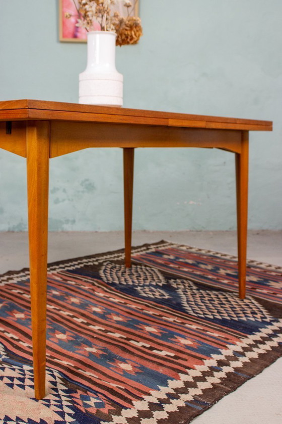 Image 1 of Vintage teak dining table, extendable, mid-century modern, 1960s