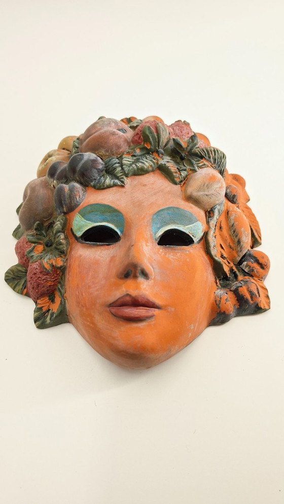 Image 1 of Vintage Venetian terracotta mask - 1960