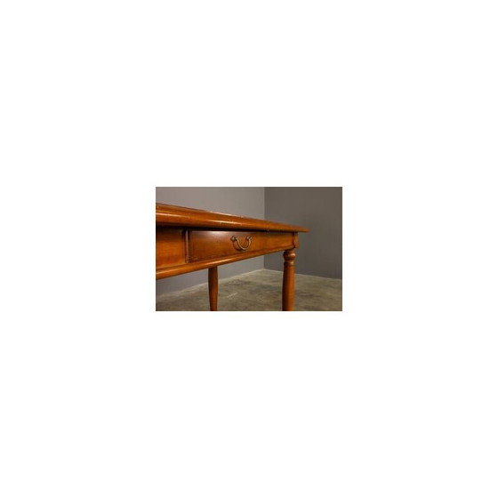 Image 1 of Vintage cherry wood dining set, 1980s