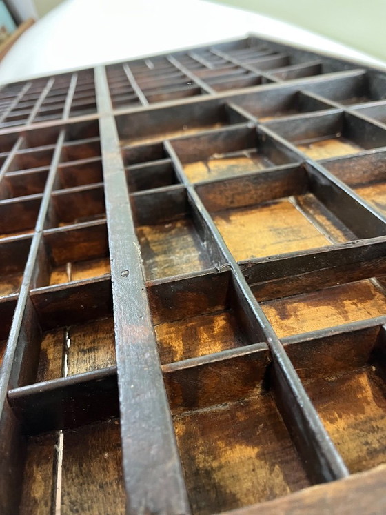Cassetto antico di mobile da tipografia – Decorazioni murali, Legno (photo 7 of 7)