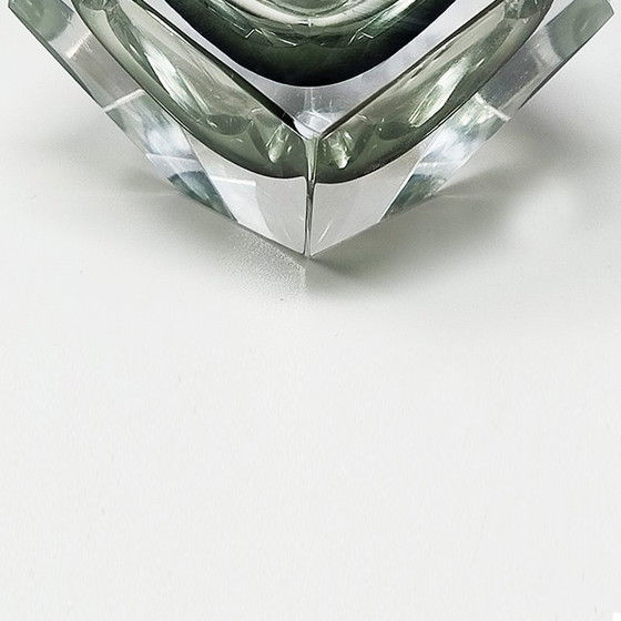 Image 1 of Briquet de table exceptionnel des années 1960 en verre Sommerso de Murano, signé Flavio Poli pour Seguso