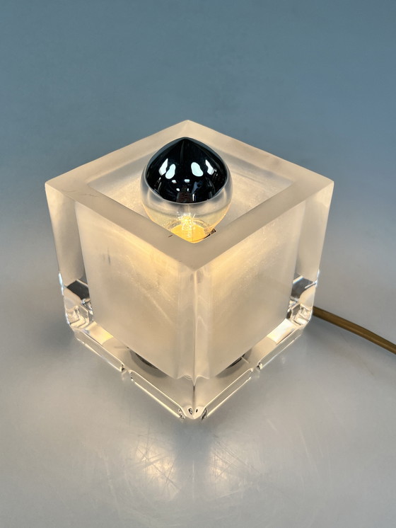 Image 1 of Lampada vintage a cubo in vetro, design Nachtmann Leuchten, Germania anni '70