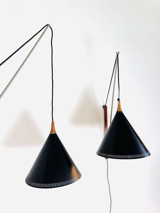 Image 1 of 28/621 WANDLEUCHTE MIT SCHWINGARM VON WILLEM HAGOORT FÜR HAGOORT LIGHTING, NIEDERLANDE, 1950er Jahre