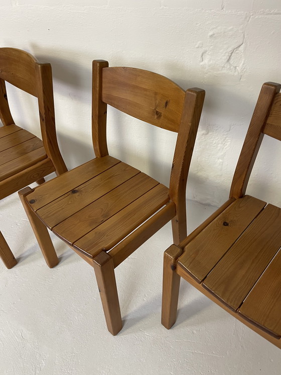 Image 1 of Chaises de salle à manger en pin, style vintage danois, Rainer Daumiller