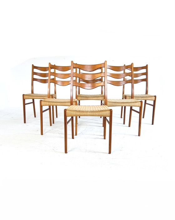 Image 1 of 6x Arne Wahl Iversen, Glyngøre Stolefabrik '60