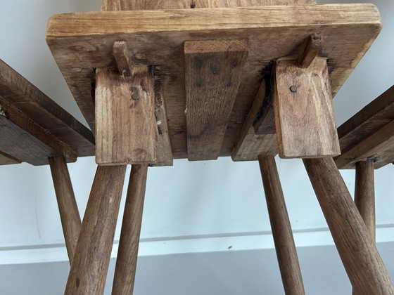 Image 1 of Set of four oak farm chairs