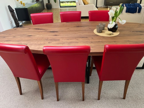 Image 1 of Poltrona Frau eetkamerstoel Vittoria rood