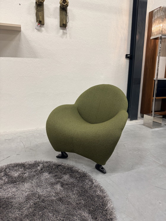 Image 1 of Leolux Papageno Fauteuil Groen stof 