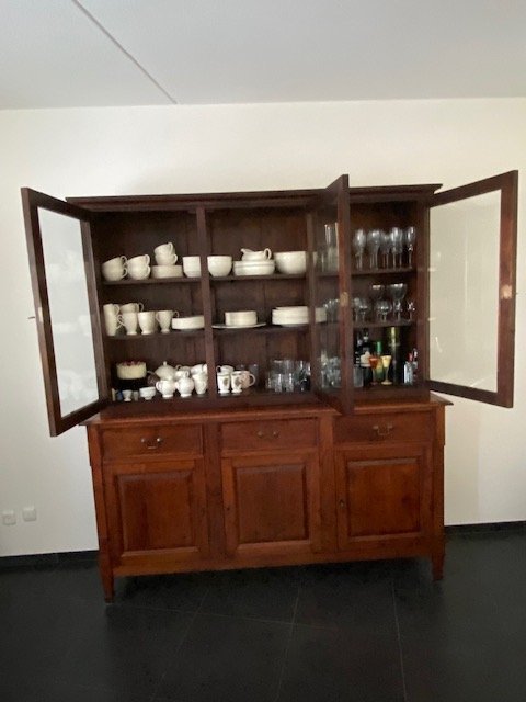 Buffet en teck Vitrine