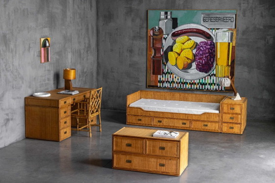 Image 1 of Bamboo Desk by Vivai Del Sud, Italy, 1970s