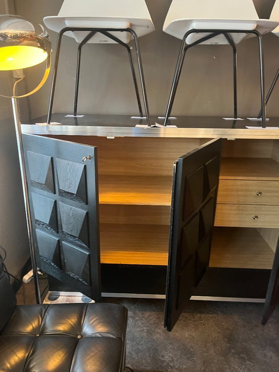 Image 1 of Credenza brutalista nera