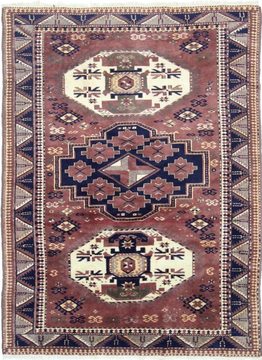 Origineel Afghaans wollen tapijt, antiek, 195 x 140 cm