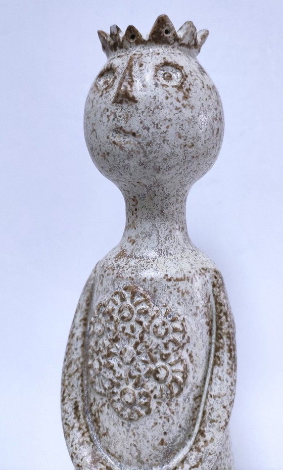 Image 1 of candelabro antropomorfo de cerámica firmado "p