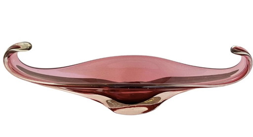 Rote Vase aus Muranoglas aus der Mitte des Jahrhunderts, 1960