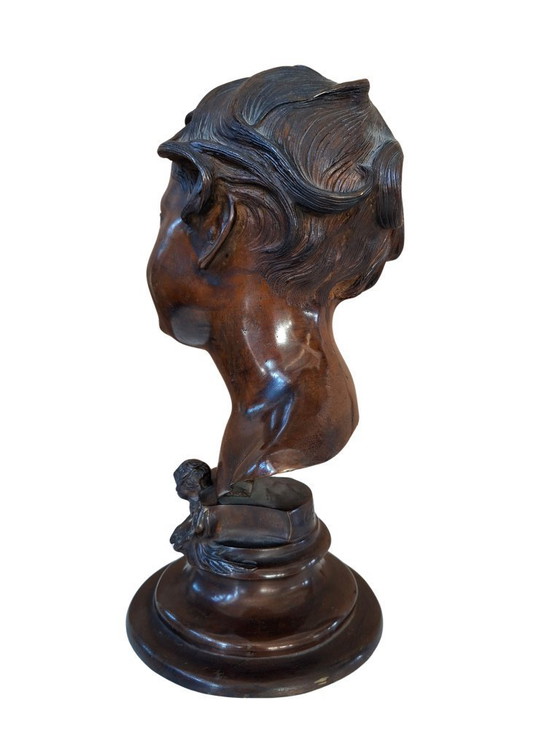 Image 1 of Prestigious Bronze Bust of Vincenzo Gemito "Alessandro" (Anastolè) 1890