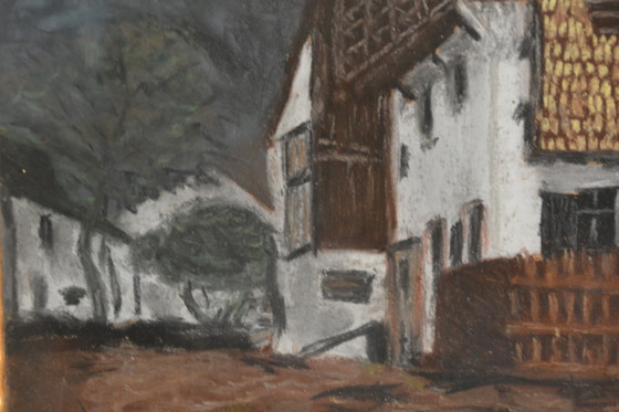 Image 1 of Dessin à la craie encadré