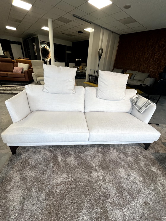 Image 1 of Witte bank en witte fauteuil van Bw