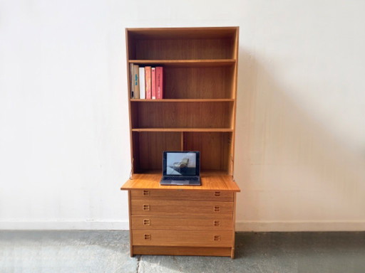 1960s mid-century modern modular teak wall unit by Sejling Skabe, Denmark