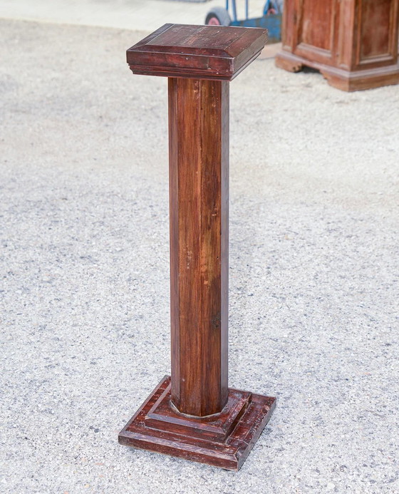Mid-Century Italian Wooden Planter Column (photo 3 of 6)
