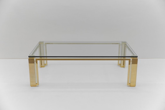 Image 1 of Square Golden Coffee Table, 1970s