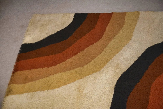 Vloerkleed uitgegeven door Herforder Teppiche, jaren 70 pop art design. – Vloerkleden en tapijten, Space Age (photo 4 of 9)