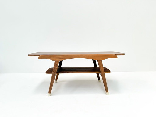 Mid-Century Coffee Table with Reversible Teak/Formica Top, 1950s