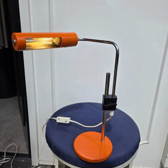 Image 1 of Vintage Hala Desk Lamp Orange 60s-70s