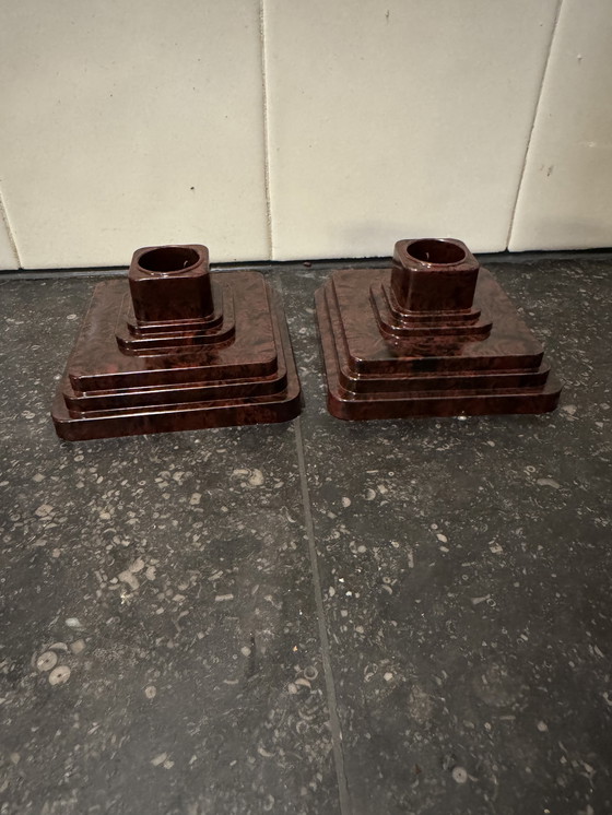 Image 1 of Set retro kandelaars