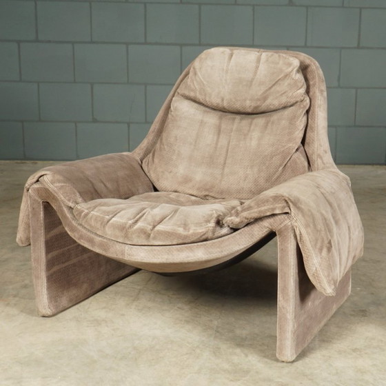 Image 1 of Fauteuil lounge Propositions P60 avec repose-pieds – Vittorio Introini – Saporiti – années 1960