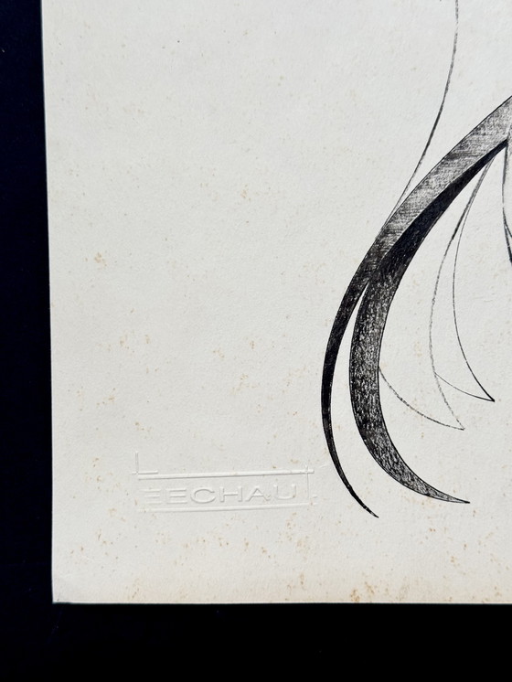 Image 1 of Eugène Eechaut (1928-2019) - Ink Composition (1970)