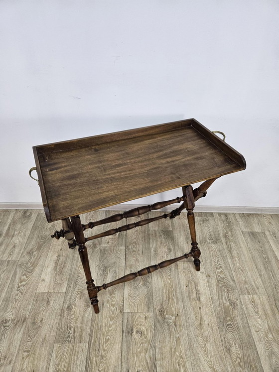 Eclectische Bijzettafel met Afneembaar Dienblad, 19e eeuw (photo 5 of 16)
