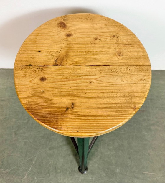 Image 1 of Green Industrial Workshop Stool, 1960s