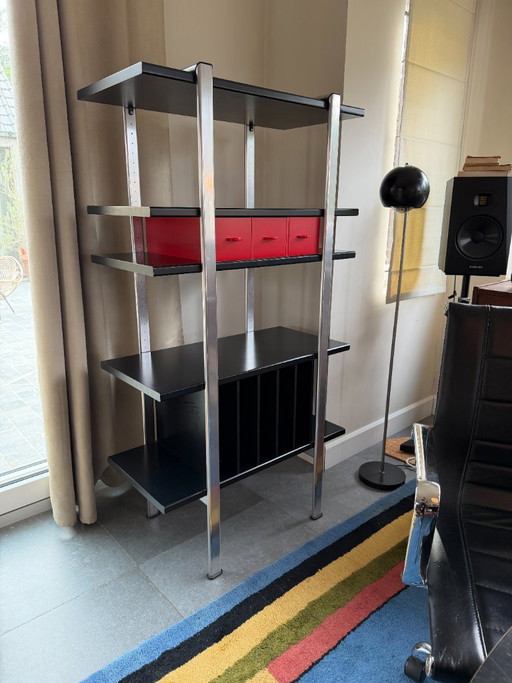 Mid Century Postmodern Interlübke Duo Wall cabinet – wandkast, Metal, Wood