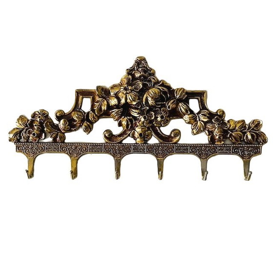 Image 1 of Vintage mid-century Italian coat rack baroque brass 1960s