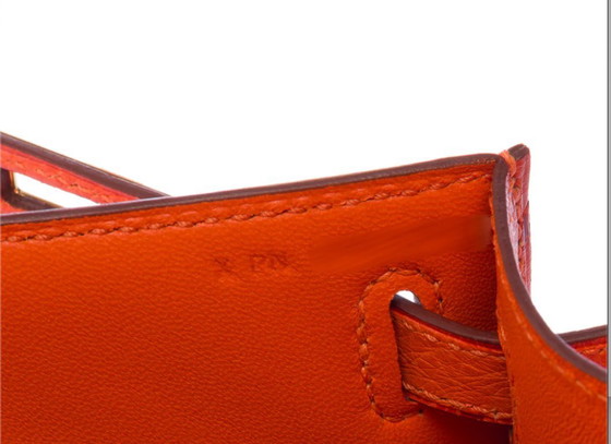 Image 1 of Sac HERMES Kelly Mini en Cuirs exotiques Orange - 103364