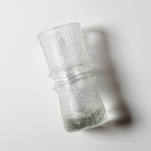 Mid-Century Modern Pressed Glass Vase: Pavel Panek Design, Rudolfova Hut