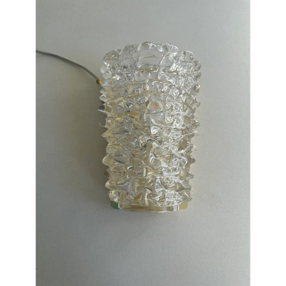 Image 1 of Een paar Art Deco Rostrato wandlampen in Barokke stijl van helder Italiaans Muranoglas