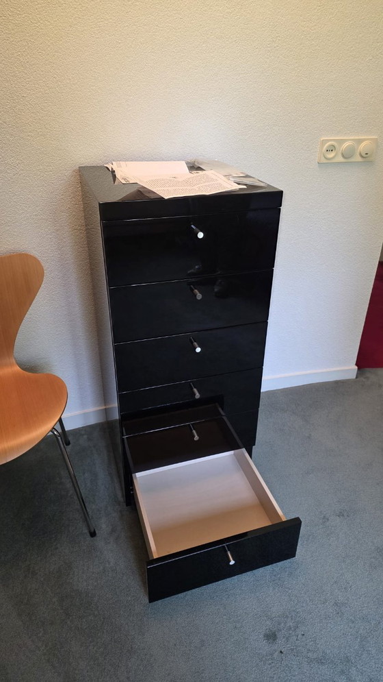 Cassettiera nera Cappellini – Cassettiere, Metallo, Legno (photo 3 of 5)