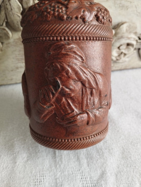 Image 1 of Antieke steengoed tabakspot van Beauvaisis