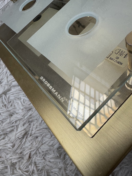 Image 1 of Applique Grossmann in ottone e vetro, anni '80