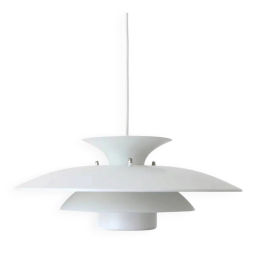 Vintage weiße Hängelampe im dänischen Design – hanglampen, Metal