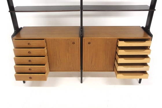 Image 1 of Libreria scandinava "Double" in teak, Svezia, 1950