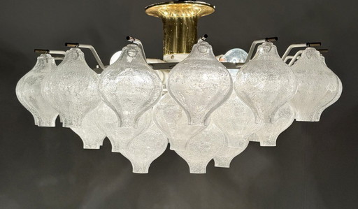 Lampada da soffitto/sospensione di J.T. Kalmar, modello: Tulipan, Austria, anni '60