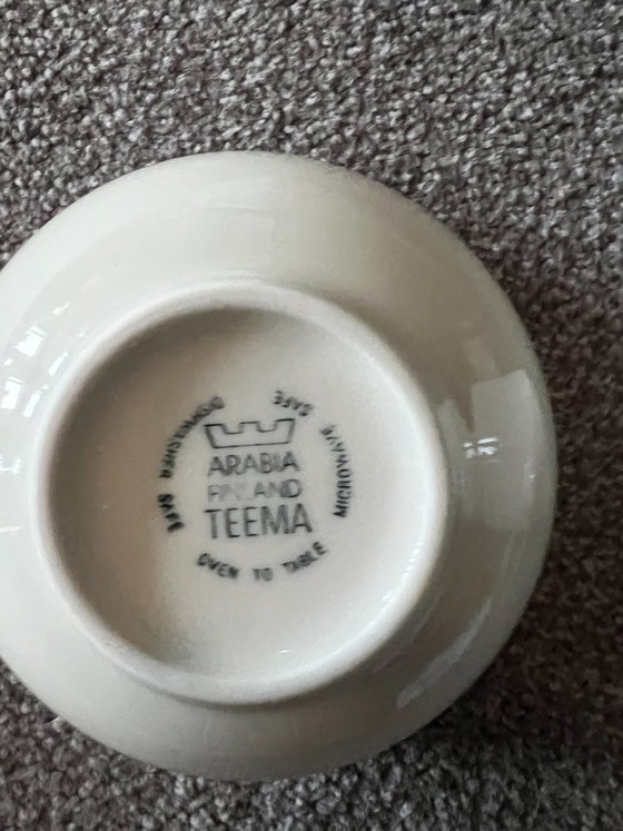 Servizio di stoviglie Arabia Teema Serie 12 pezzi, completo (più extra!), Ceramica, Porcellana, Crema (foto 8 di 16)