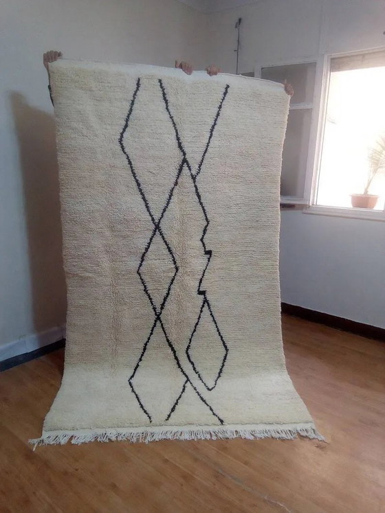 Handwoven Moroccan rug - Berber design - handmade in wool - 252 x 146 cm – Rugs & carpets, Cotton (photo 10 of 10)