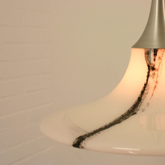 Image 1 of Peill & Putzler 'Sirrus' UFO pendant lamp of hand-blown Murano glass, Germany/Italy, 1970s